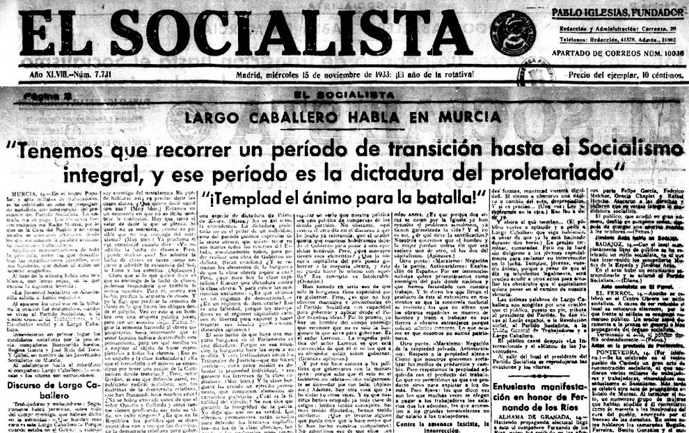 Dictadura Proletariado 1933