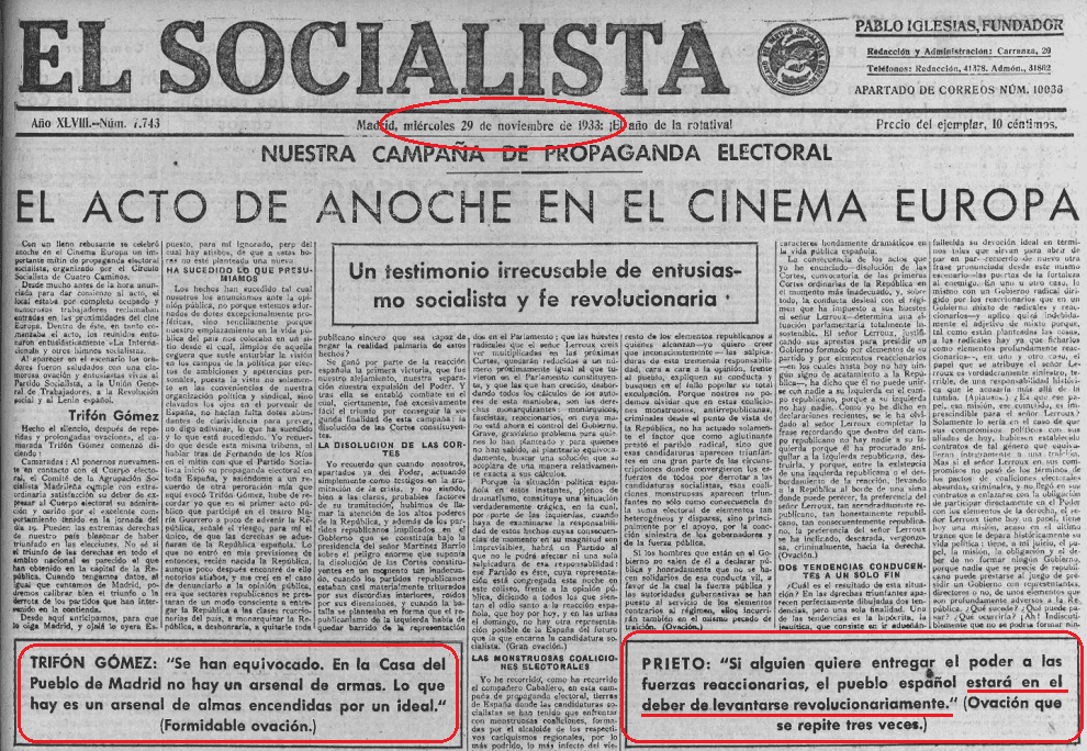 El Socialista 29-11-1933